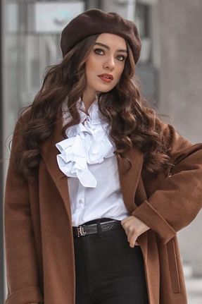 کلاه پشمی قهوه ای زنانه پشمی Ritagarcia - کد 890351004