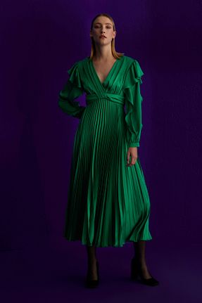 لباس سبز زنانه بافتنی Jus De Pommes - کد 759383264