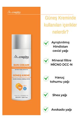 کرم ضد آفتاب بدن SPF 50 + Mcrepito - کد 871714063