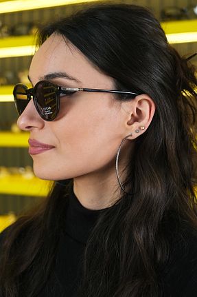 عینک آفتابی قهوه ای زنانه UV400 Vogue - کد 870747140