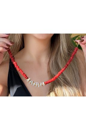 گردنبند مروارید قرمز مروارید اقیانوس MODA - کد 890165597