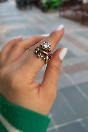 انگشتر نقره زنانه زیرکن Erer Gümüş - کد 891407370