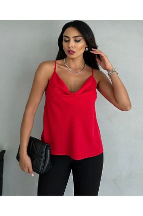 بلوز قرمز زنانه ساده alieva - کد 890442665