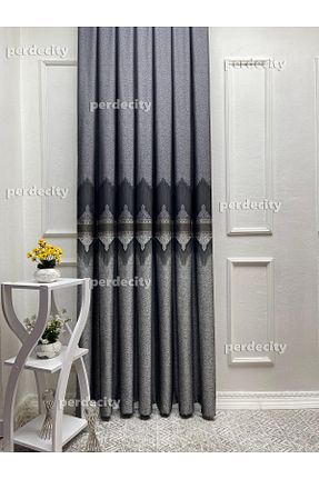 پرده زمینه طوسی پلی استر PERDECITY - کد 890445208