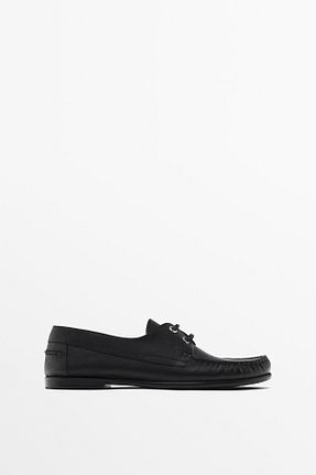 کفش کژوال مشکی زنانه چرم خالص Massimo Dutti - کد 891412078