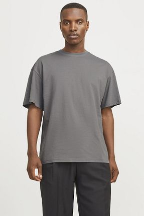 تیشرت طوسی مردانه یقه دوچرخه Jack & Jones - کد 890456619