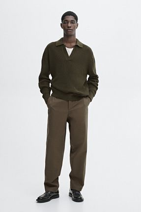 رویه سبز مردانه پنبه ای Massimo Dutti - کد 891416088