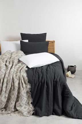 روتختی دونفره طوسی پنبه ای MYLASA HOME - کد 812819778