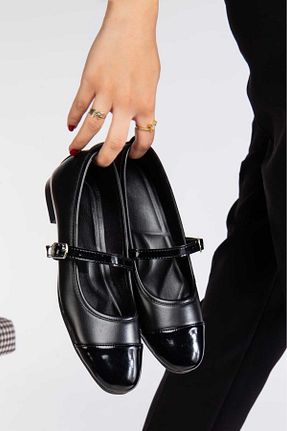 بابت مشکی زنانه چرم لاکی Bilalim Shoes - کد 890481459