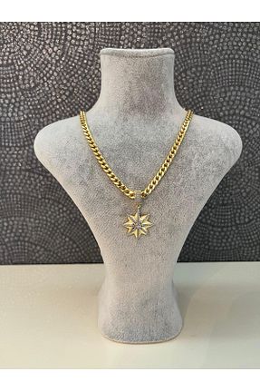 گردنبند استیل ( فولاد ) طلائی زنانه استیل (فولاد) Asteria Jewelry - کد 890482429