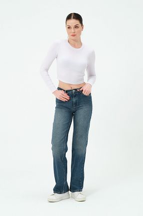 شلوار جین آبی زنانه پاچه لوله تفنگی Chicup - کد 890480023