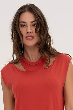 لباس نارنجی زنانه بافت Good Design Lab. - کد 890500210