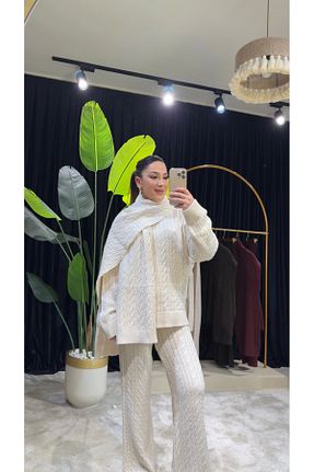 ست بالاتنه و پائین تنه بژ زنانه تریکو Meyco Butik - کد 890506359