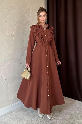 لباس قهوه ای زنانه بافتنی Elbee Fashion Woman - کد 890514508