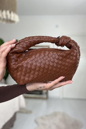 کیف دوشی قهوه ای زنانه چرم مصنوعی Eswomes - کد 890519840
