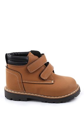 بوت / نیم بوت قهوه ای بچه گانه پاشنه تخت Walkenzo - کد 892353960