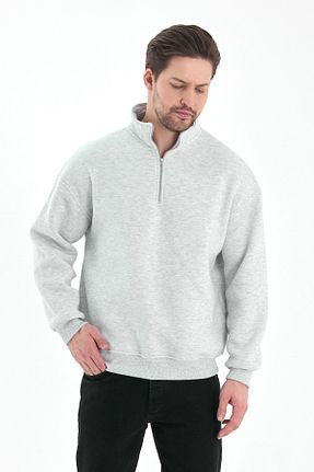 سوئیشرت طوسی مردانه ساده cotside - کد 890545282