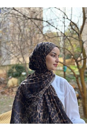 شال قهوه ای زنانه Kesik Elyaf shalby - کد 890595983