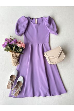 لباس بنفش زنانه بافتنی KÜÇÜĞÜM BUTİK - کد 792802445