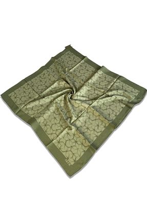 روسری رنگی کرپ ساتن ابریشم Aker - کد 851606326