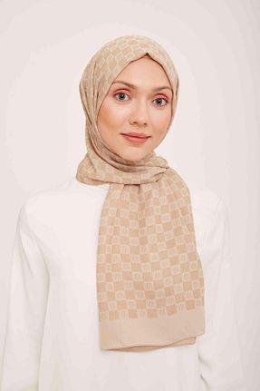 شال بژ زنانه پلی استر Armine - کد 760105931