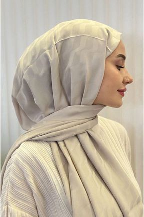 شال طوسی زنانه ابریشم pullscarfs - کد 890617197