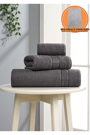 حوله طوسی پنبه ای Rebeka Home Collection - کد 887536780