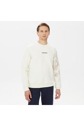 سوئیشرت سفید مردانه چاپی Nautica - کد 778126058