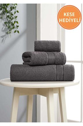 حوله طوسی پنبه ای Rebeka Home Collection - کد 887536780