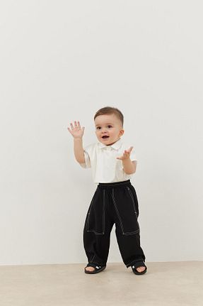 شلوار مشکی بچه گانه بافتنی Fahhar Kids - کد 829237027