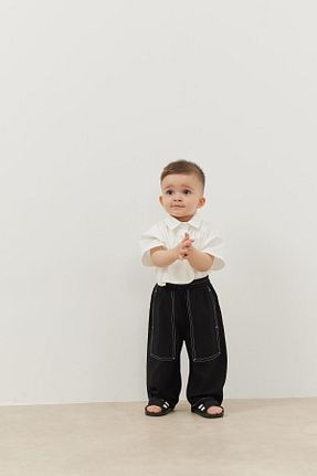 شلوار مشکی بچه گانه بافتنی Fahhar Kids - کد 829237027