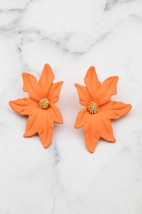 گوشواره جواهر نارنجی Pelin Aksesuar - کد 117504633