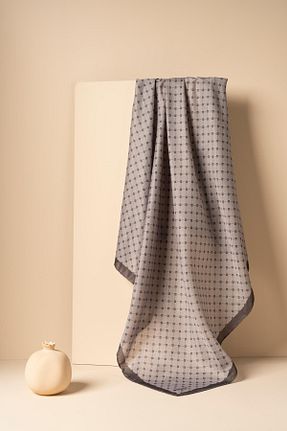 روسری طوسی پلی استر JAWEL - کد 866300692