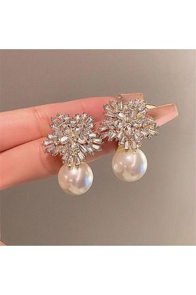 گوشواره جواهر طلائی Pelin Aksesuar - کد 833289686