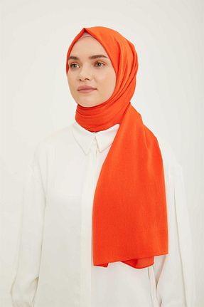 شال نارنجی زنانه پلی استر Armine - کد 741179302