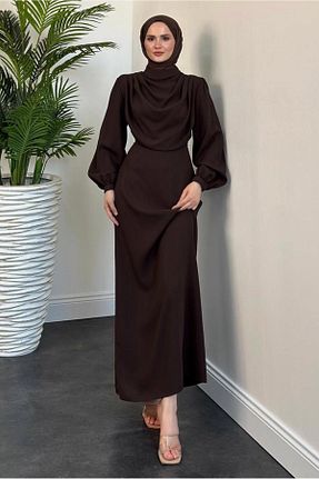 لباس حجاب قهوه ای زنانه رگولار TRENDTESETTÜR - کد 891693777