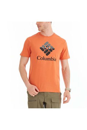 تیشرت نارنجی مردانه یقه دوچرخه Columbia - کد 692016770