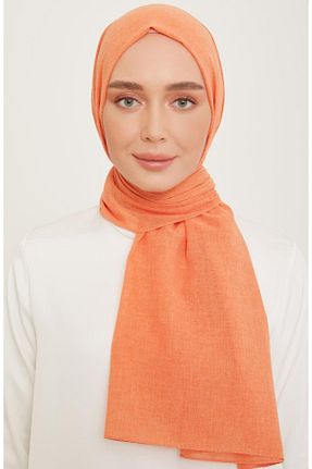 شال نارنجی زنانه پنبه ای Armine - کد 795877258