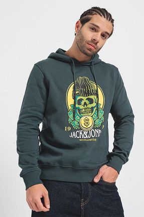 سوئیشرت سبز مردانه چاپی Jack & Jones - کد 786838953