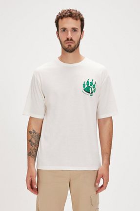 تیشرت سفید مردانه رگولار Bad Bear - کد 820945960