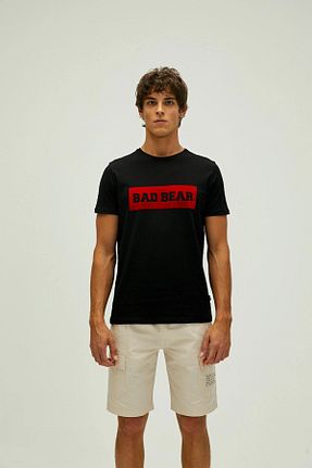 تیشرت مشکی مردانه یقه دوچرخه Bad Bear - کد 263692786