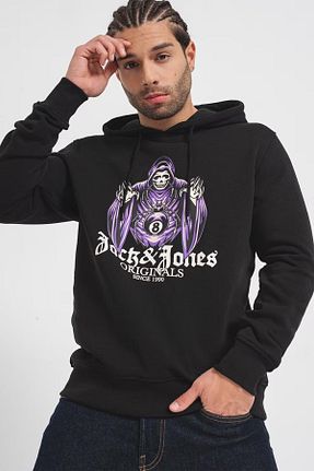 سوئیشرت مشکی مردانه چاپی Jack & Jones - کد 787483919