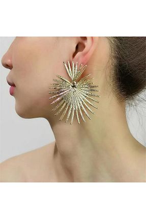 گوشواره جواهر طلائی میخ Pelin Aksesuar - کد 788366434