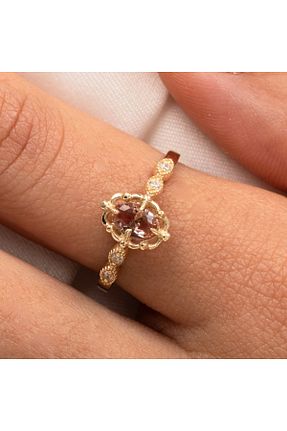انگشتر نقره زرد زنانه 925 عیار FasekGold - کد 699155904