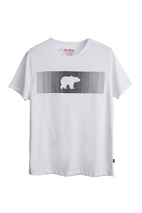 تیشرت سفید مردانه یقه دوچرخه Bad Bear - کد 92260265