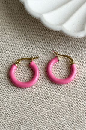 گوشواره استیل (فولاد) طلائی زنانه استیل (فولاد) MODA - کد 890651489