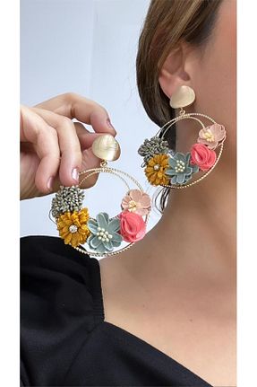 گوشواره جواهر زرشکی میخ Pelin Aksesuar - کد 785342628