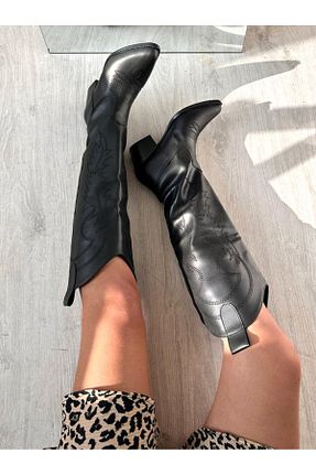 چکمه مشکی زنانه چرم مصنوعی SHOEBOURNE - کد 890091504