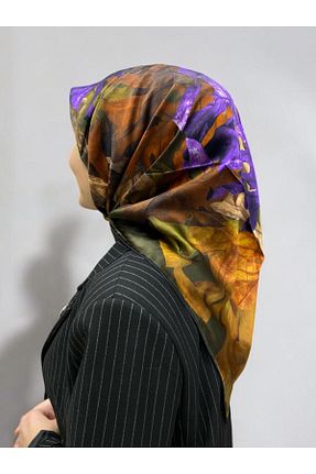 روسری بژ 90 x 90 Aker - کد 846223528