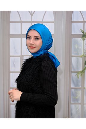 شال آبی زنانه پلی استر ZENİPEK - کد 891700250